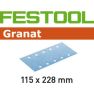 Festool Accessoires 499632 Schuurstroken Granat STF 115X228/10 P100 GR/100 - 1