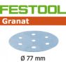 Festool Accessoires 497413 Granat Schuurschijven STF D77/6 P500 GR/50 - 1