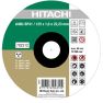Hitachi Accessoires 782312 A46U-BF41 Doorslijpschijf voor RVS/metaal 125 x 1,6 x 22,23 mm per 25 stuks - 1