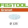 Festool Accessoires 497182 Schuurschijven Granat STF D125/90 P1500 GR/50 - 1