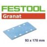 Festool Accessoires 498940 Schuurstroken Granat STF 93x178/8 P240 GR/100 - 1
