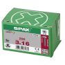 SPAX 0201010300163 Universele schroef 3 x 16 mm, Voldraad, Bolkop, T-STAR plus T10 - 200 stuks - 2