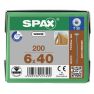 SPAX 0251010600405 HI.FORCE, 6 x 40 mm, 200 stuks, Voldraad, Discuskop, T-STAR plus T30, 4CUT, WIROX - 1