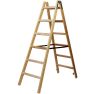 Brennenstuhl 1481060 Houten ladder 2x6 sporten Hoogte bok ladder 1,58m - 1