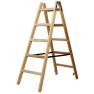 Brennenstuhl 1481050 Houten ladder 2x5 sporten Hoogte bok ladder 1,32m - 1