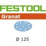 Festool Accessoires TNRO125GR01 Granat P80 + P120 + P180 + P240 SET schuurpapier Rotex 125 - 1