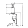 Weber-Hydraulik 2707003 AT5-215* hydraulische vijzel 5000 kg - 2