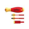 Wiha 41476 Momentset easyTorque adapter electric met slimVario® houder en slimBits SL/PZ 4-delig in blister -41476 - 1