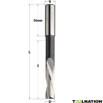 CMT 160.100.32 Spiraal langgatboor links 10mm schacht 13x50 - 1