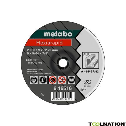 Metabo Accessoires 616514000 Doorslijpschijf Ø 150x1,6x22,23 mm Aluminium Flexiarapid - 1