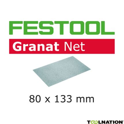 Festool Accessoires 203285 Netschuurmateriaal Granat Net STF 80x133 P80 GR NET/50 - 1