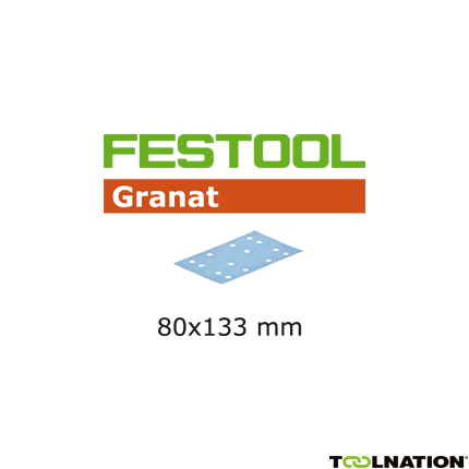 Festool 497128 Schuurstroken Granat STF 80x133 P80 GR/10 - 1