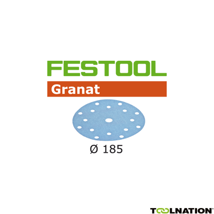 Festool Accessoires 497191 Schuurschijven Korrel 400 Granat 100 Stuks STF D185/16 P400 GR/100 - 1