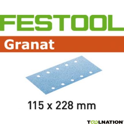 Festool Accessoires 499632 Schuurstroken Granat STF 115X228/10 P100 GR/100 - 1