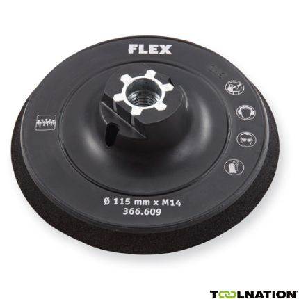 Flex-tools Accessoires 503754 Velcro Steunschijf 115 mm Komvormig - 1