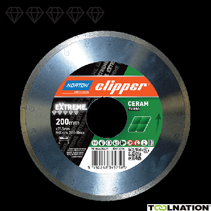 Norton Clipper 70184630334 Extreme Ceramic Diamant zaagblad 300 x 25,4 mm - 1