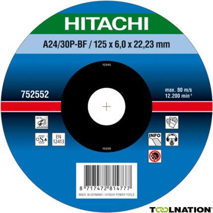 Hitachi Accessoires 752555 A24/30P Afbraamschijf voor metaal 230 x 6 x 22,23 mm per 10 stuks - 1
