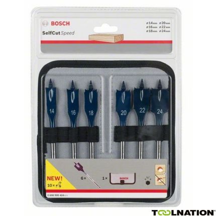 Bosch Blauw Accessoires 2608595425 Speedboren set Self Cut Speed 6-delig 13/16/19/20/22/25 x 152 mm - 1