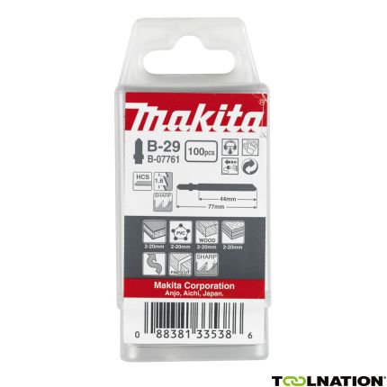 Makita Accessoires B-07761 Decoupeerzaagblad B29 100 stuks - 1