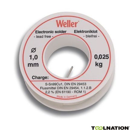 Weller T0054025099 EL99-1-25 Soldeertin, 1mm, 25g, Loodvrij - 1