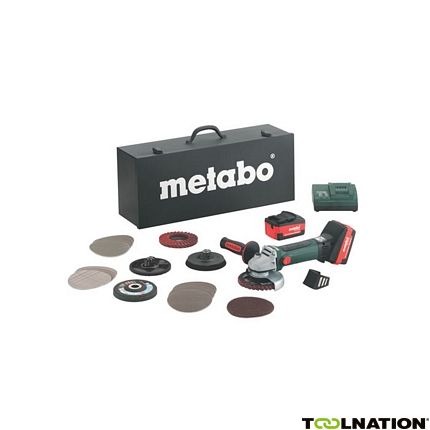 Metabo 600174880 W18LTX Inox Set 18 Volt accu slijper 5,2Ah Li-Ion - 1