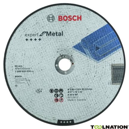 Bosch Blauw Accessoires 2608600324 Doorslijpschijf recht Expert for Metal A 30 S BF, 230 mm, 3,0 mm - 1