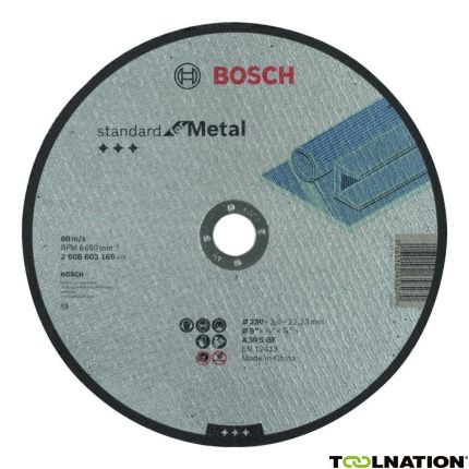 Bosch Blauw Accessoires 2608603168 Doorslijpschijf recht Standard for Metal A 30 S BF, 230 mm, 22,23 mm, 3 mm - 1