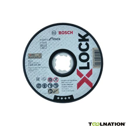 Bosch Blauw Accessoires 2608619265 X-LOCK Doorslijpschijf Expert for Inox 125 mm x 1,6 mm AS 46 T INOX BF - 1