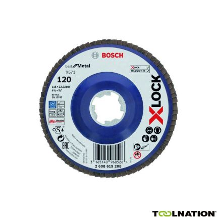 Bosch Blauw Accessoires 2608619208 X-LOCK lamellenschijf Best for Metal recht 115 mm K120 - 1
