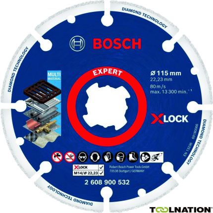 Bosch Blauw Accessoires 2608900532 Expert Diamond Metal Wheel X-LOCK doorslijpschijf 115 x 22,23 mm - 1