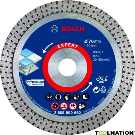 Bosch Blauw Accessoires 2608900652 Expert HardCeramic 76 mm diamantdoorslijpschijf 76 x 1,5 x 10 mm - 1