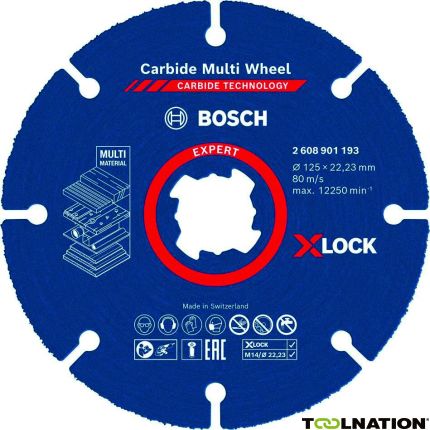 Bosch Blauw Accessoires 2608901193 Expert Carbide Multi Wheel X-LOCK doorslijpschijf 125 mm, 22,23 mm - 1