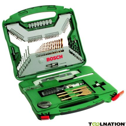 Bosch Groen Accessoires 2607019330 100-dlg X-line accessoire koffer met diverse boren, bits, dopsleutels en gatzagen - 1