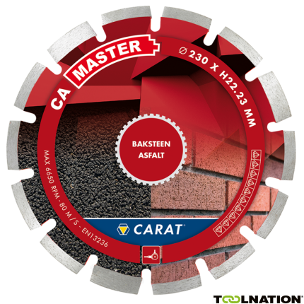 Carat CAM1803000 Diamantzaagblad BAKSTEEN / ASFALT CA MASTER 180x22,2MM - 1