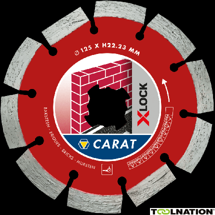Carat CAXLOCK125 X-LOCK Diamantdoorslijpschijf Classic Baksteen 125 x 22,23 - 1