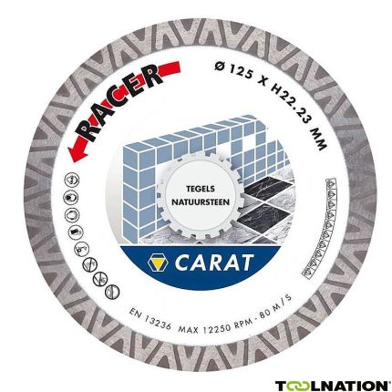 Carat CDBM115300 Racer Diamantzaagblad 115 x 22,23 voor tegels/natuursteen - 1