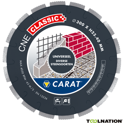 Carat CNEC300400 Diamantzaagblad UNIVERSEEL CNE CLASSIC 300x25,4MM - 1