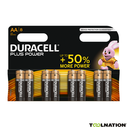 Duracell D017764 Batterijen Alkaline Plus Power AA 8st. - 1