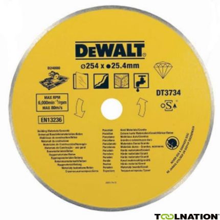 DeWalt Accessoires DT3734-XJ Diamantzaagblad 250x25,4 Steen - 1