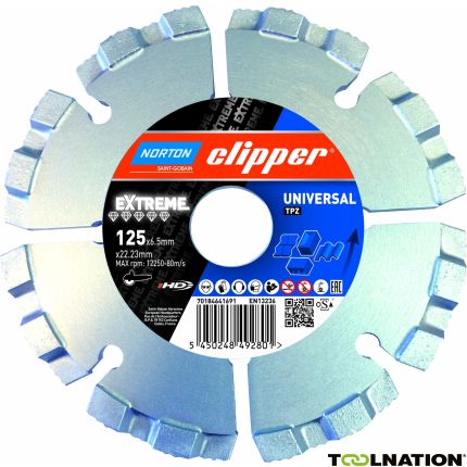 Norton Clipper 70184601130 Extreme Universal TP-Z Voegen zaagblad 115 x 22,23 mm - 1