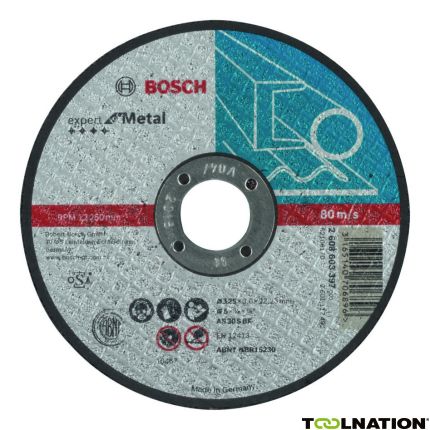 Bosch Blauw Accessoires 2608603397 Doorslijpschijf recht Expert for Metal AS 30 S BF, 125 mm, 3,0 mm - 1