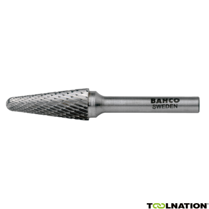 Bahco L1225M06X Hardmetalen stiftfrezen met conische kop en afgeronde neus - 1