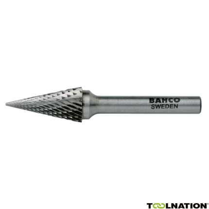 Bahco M1630C08 Hardmetalen stiftfrezen met conische kop en puntvormige neus - 1