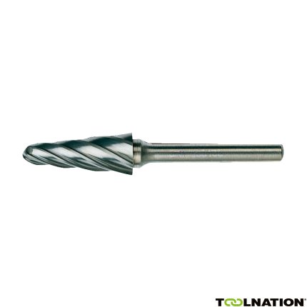 Bahco L1230AL06 Hardmetalen stiftfrezen met afgeronde neus en conische kop voor aluminium - 1