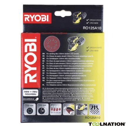 Ryobi Accessoires 5132002608 RO125A10 Excenterschuurpapierset 125 mm - 1