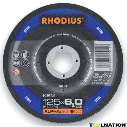 Rhodius 200018 KSM afbraamschijf Metaal 125 x 6,0 x 22,23 mm - 1
