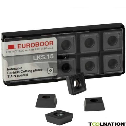 Euroboor LKS.15 Hardmetalen snijplaten voor B60(S) laskantenfrees 10 stuks - 1