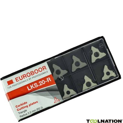 Euroboor LKS.20-R Hardmetalen snijplaten R2.5 voor B45S laskantenfrees per 10 stuks - 1