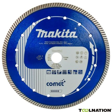 Makita Accessoires B-13035 Diamantschijf 230 x 22,2 mm Blauw Turbo - 1