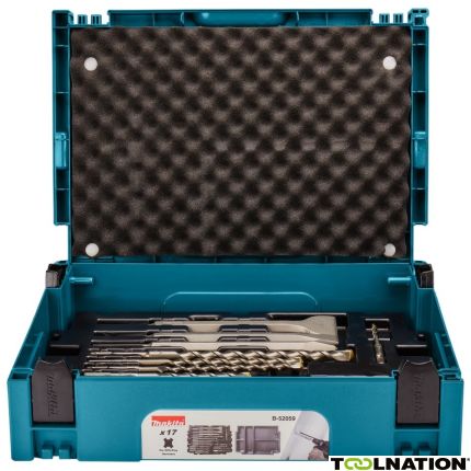 Makita Accessoires B-52059 Boor-/beitelset 17-delig SDS-PLUS, in Mbox1 - 1